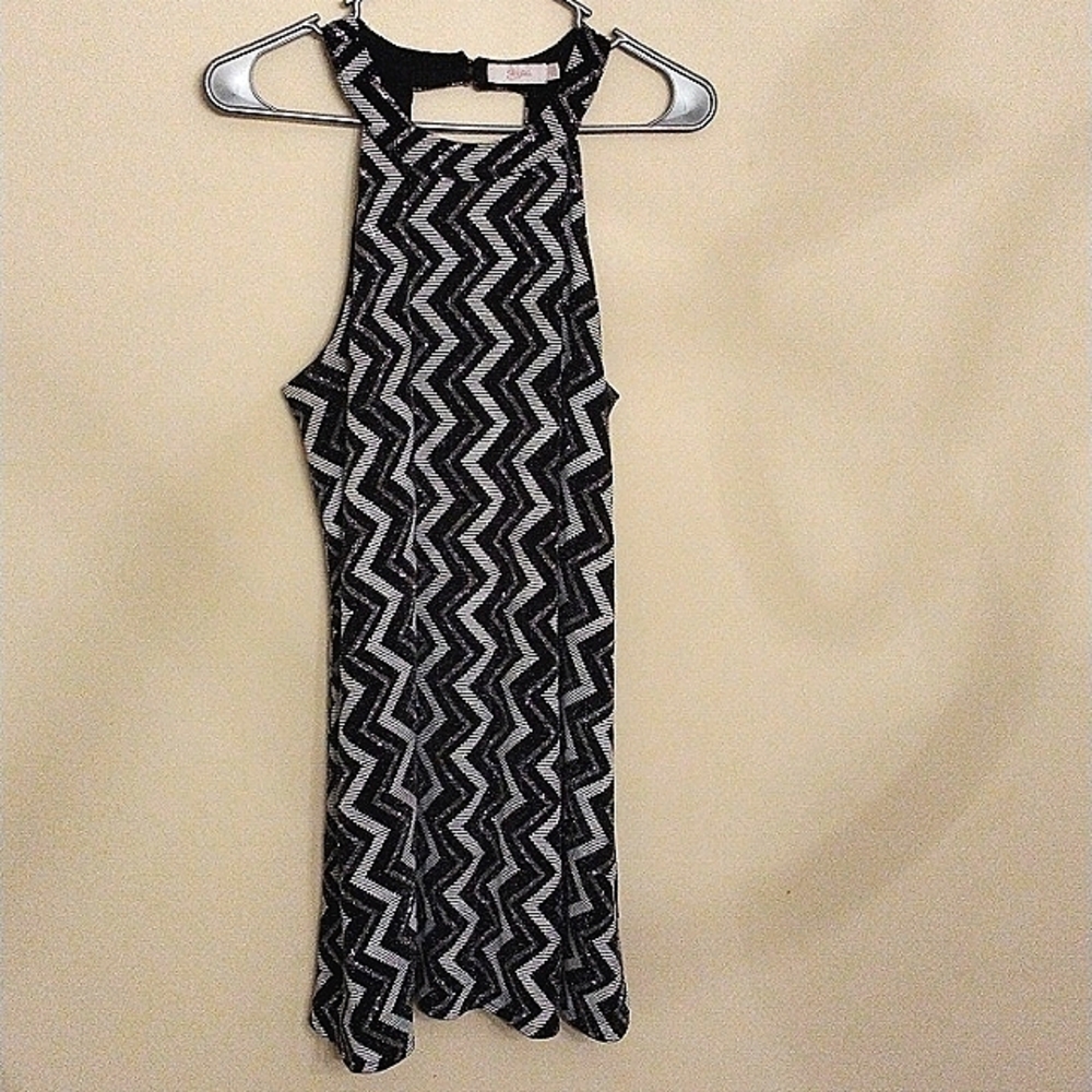 Glittery zigzag Candies dress. Size Large.
